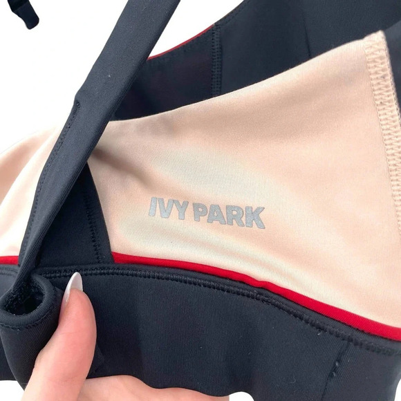 Ivy Park Colorblock X-Back Sports Bra Red Blush Pink Size Small - Picture 7 of 8
